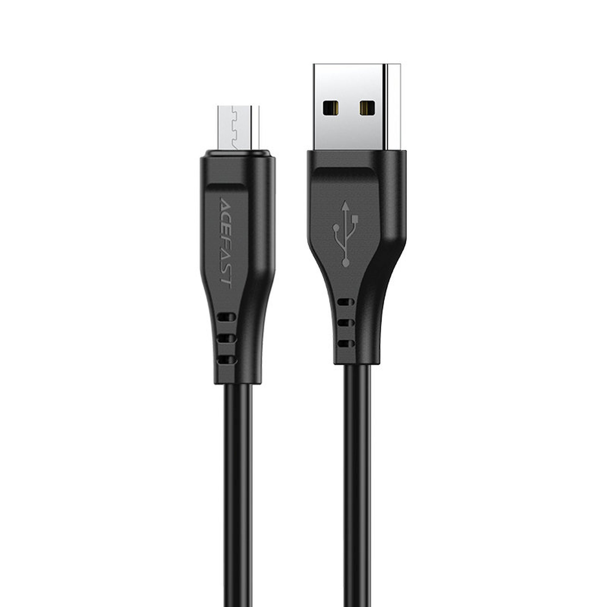 Cablu de date Acefast , USB – micro USB, 2.4A, 1.2m, Negru
