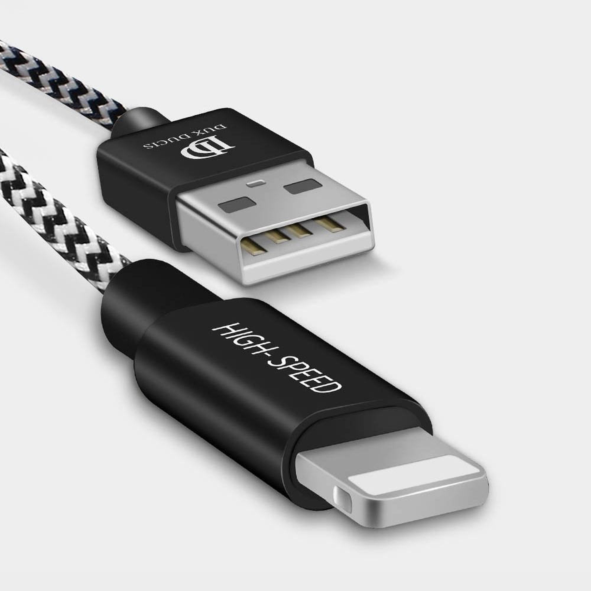 Cablu de date Dux Ducis, Seria K-one USB – Lightning, 2.1A, 1m, Negru