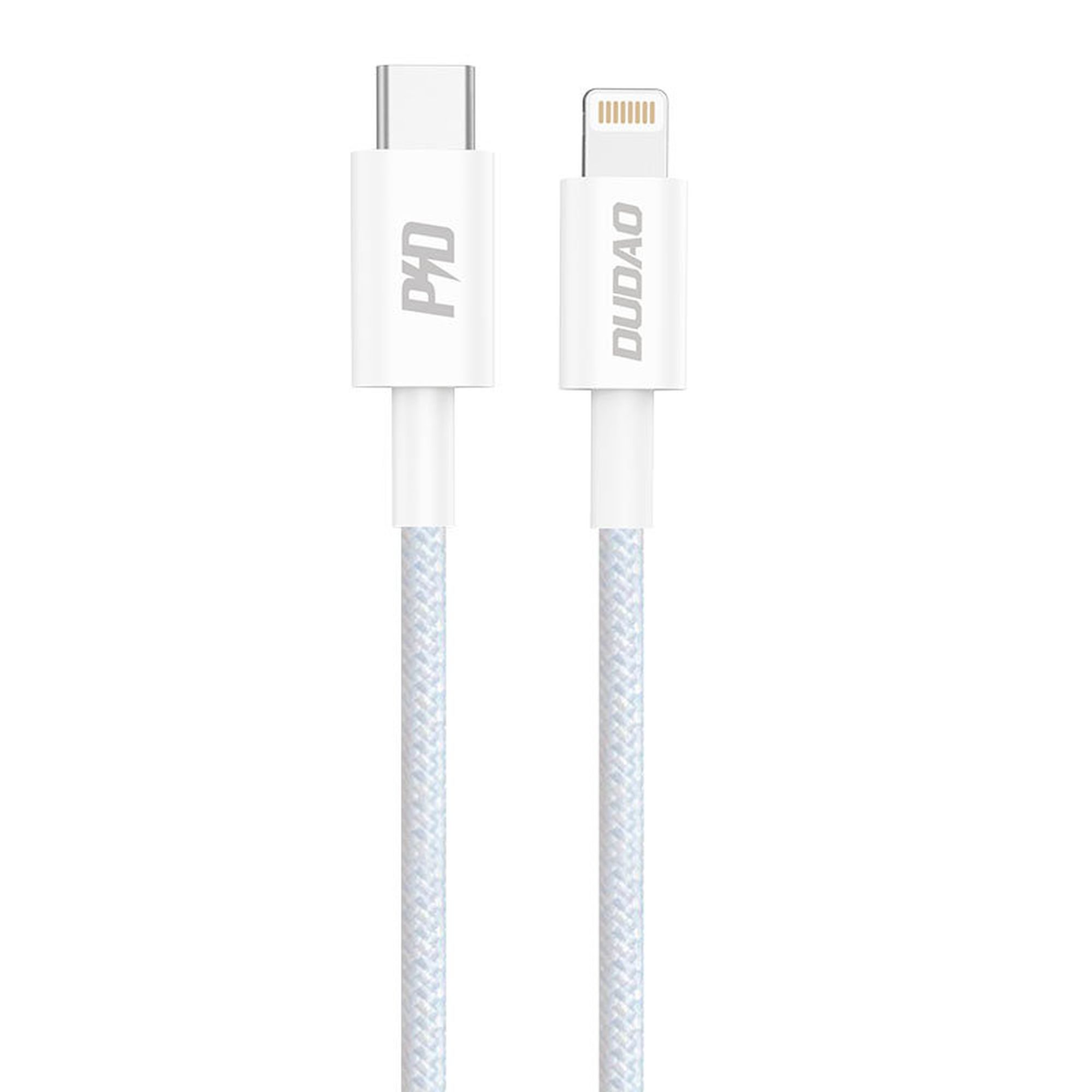 Cablu de date Dudao USB Type-C – Lightning 20W, Alb