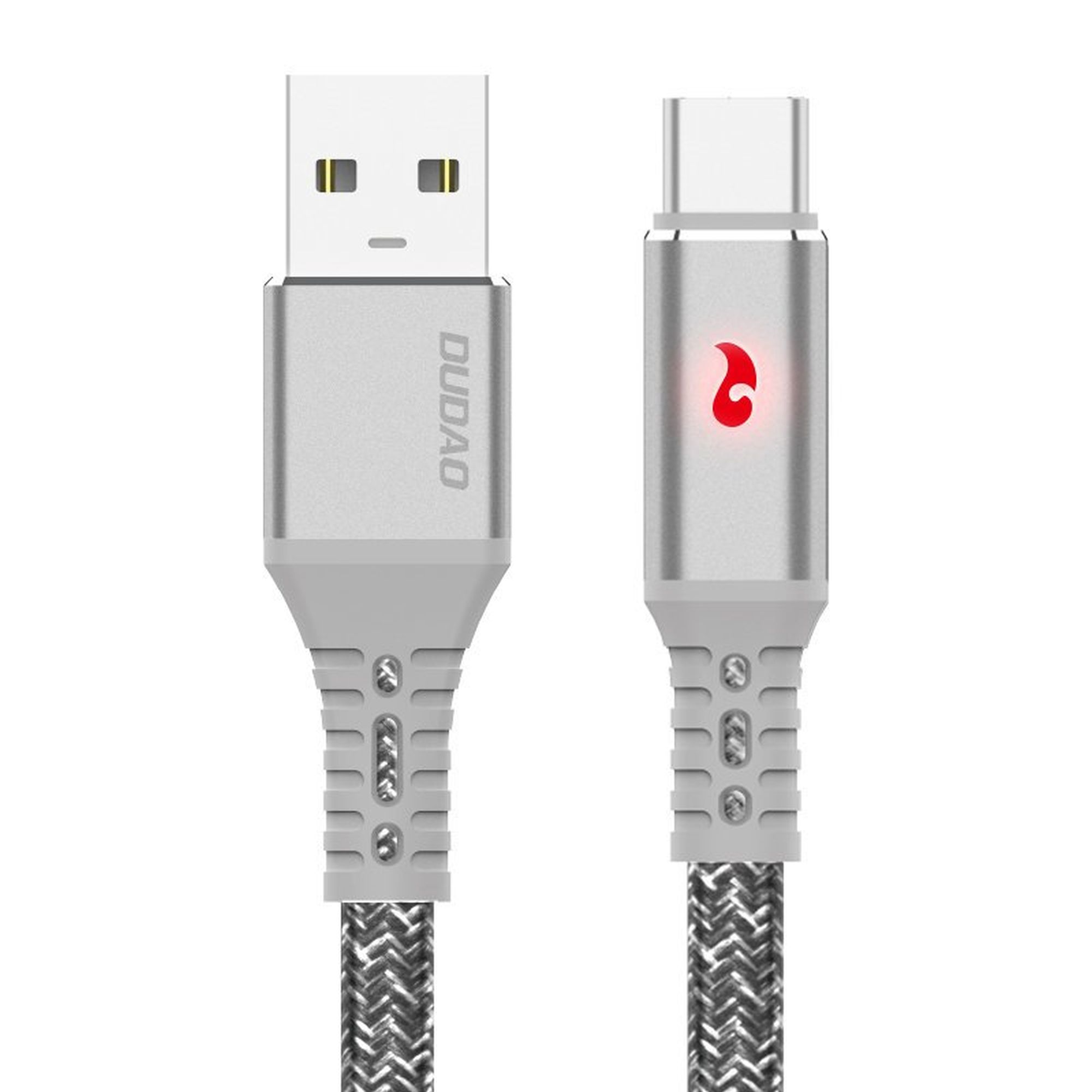 Cablu de date Dudao, USB – Type-C, 3 A, 1 m, Gri
