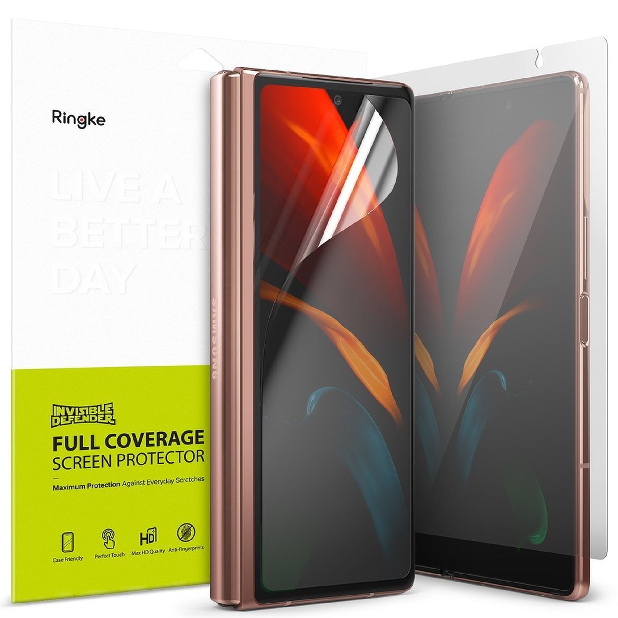 Folie de protecție Ringke Invisible Defender pentru două ecrane Samsung Galaxy Z Fold 2 5G