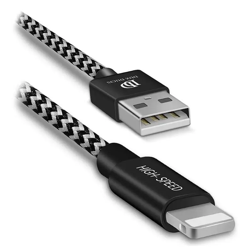 Cablu de date Dux Ducis, Seria K-one USB – Lightning, 2.1A, 2m, Negru
