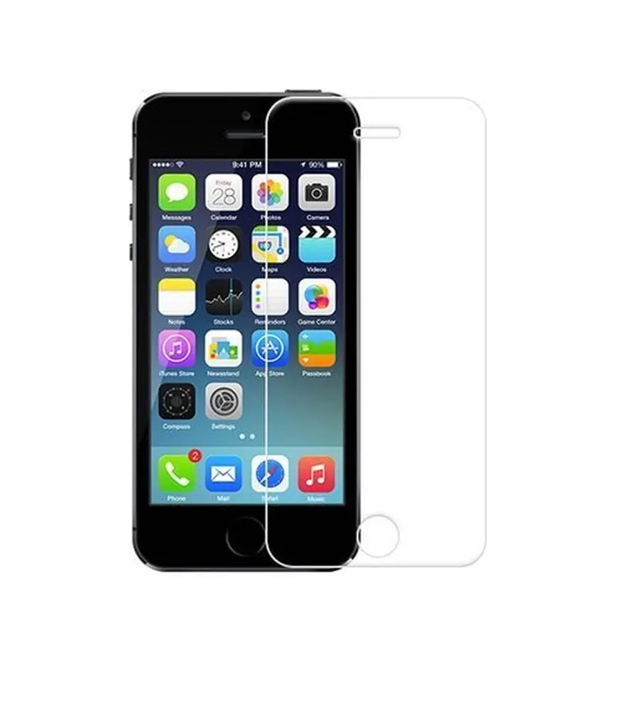 Folie protectoare 9H iPhone SE/5S/5/5C, Hurtel, Sticlă securizată, Transparent