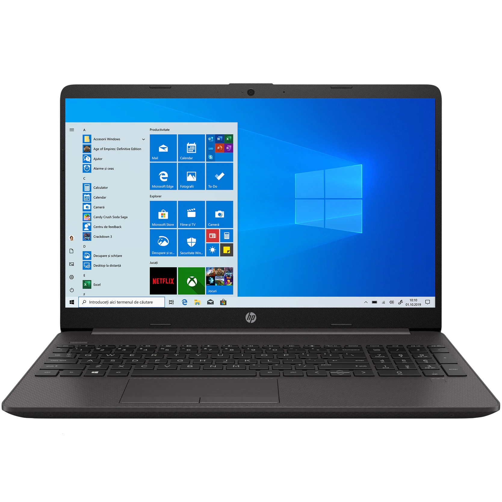 Laptop HP Essential 255 G8 cu procesor AMD Ryzen™ 3, 15.6″, Full HD, 8 GB DDR4-SDRAM, 256 GB SSD, Wi-Fi 5, Windows 10 Pro, Dark Ash