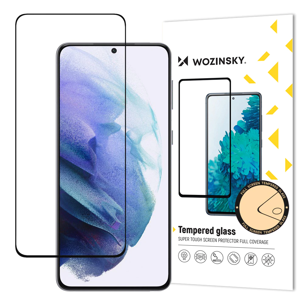 Folie Sticlă Tempered Glass Full Glue Wozinsky pentru Samsung Galaxy S22 Plus, Negru/Transparent