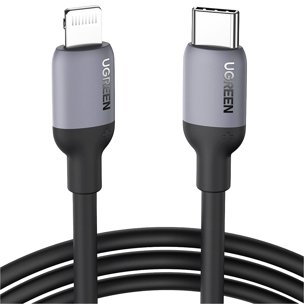 Cablu de date Ugreen , USB Type-C – Lightning, 1m, Negru