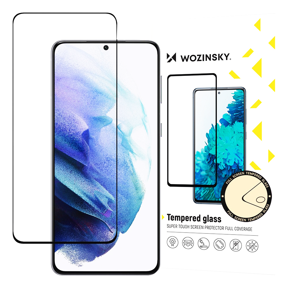 Folie de protecție pentru ecran din sticlă securizată Wozinsky pentru Samsung Galaxy S21 5G, Negru