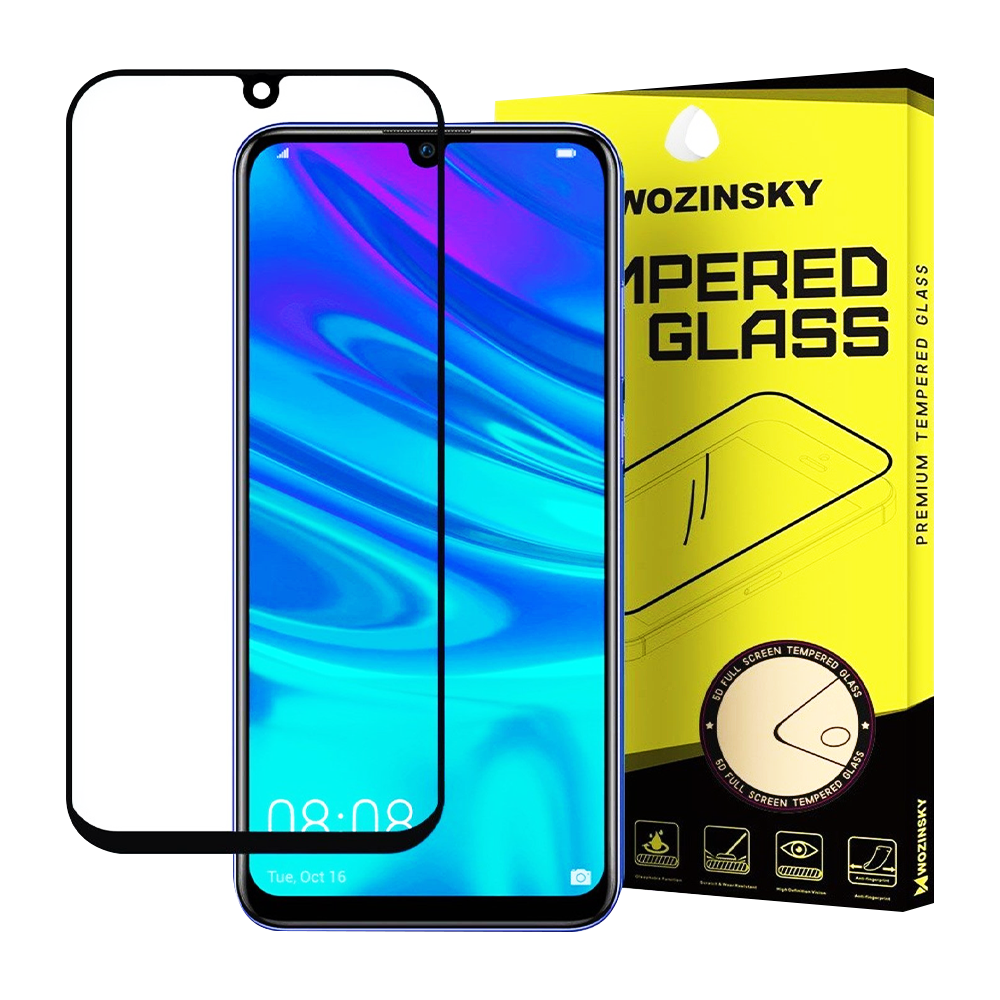 Folie Sticla securizata Wozinsky pentru Huawei P Smart 2020 / Huawei P Smart Plus 2019 / P Smart 2019, Transparent/Negru
