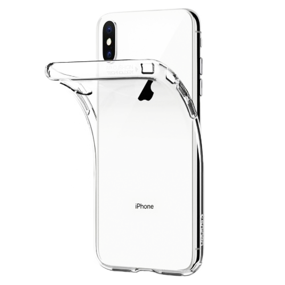 Husa de protectie Spingen Liquid Crystal pentru iPhone X/XS, Transparent