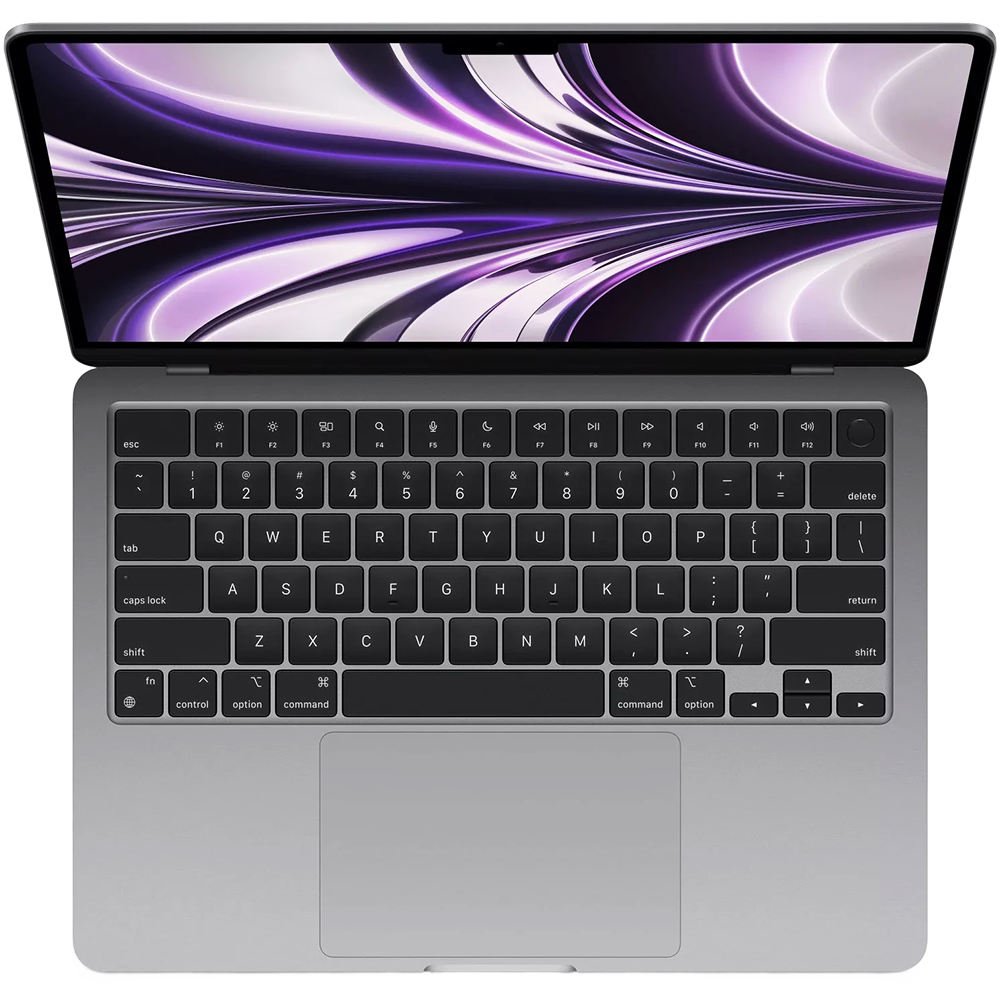 Laptop Apple MacBook Air 13-inch, cu procesor Apple M2, chip cu 8-core CPU și 10-core GPU, 24GB, 1TB SSD, Space Gray