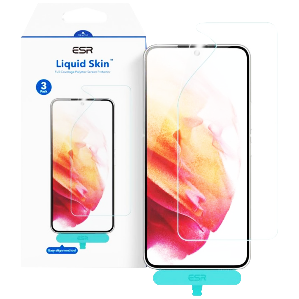Set 3 folii protecție ESR Polimer Liquid Skin pentru Samsung Galaxy S22 Ultra