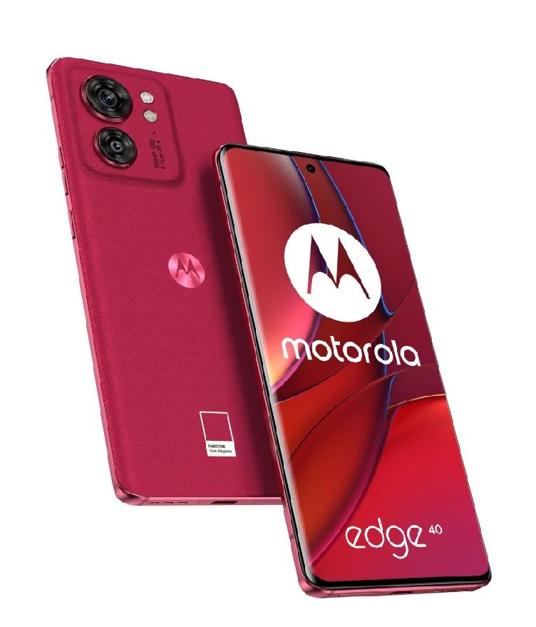 Telefon mobil Motorola Edge 40 256GB 5G Dual SIM, Viva Magenta