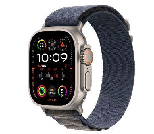 Apple Watch Ultra 2, GPS, Cellular, Carcasă Titanium 49mm, Blue Alpine Loop – Medium